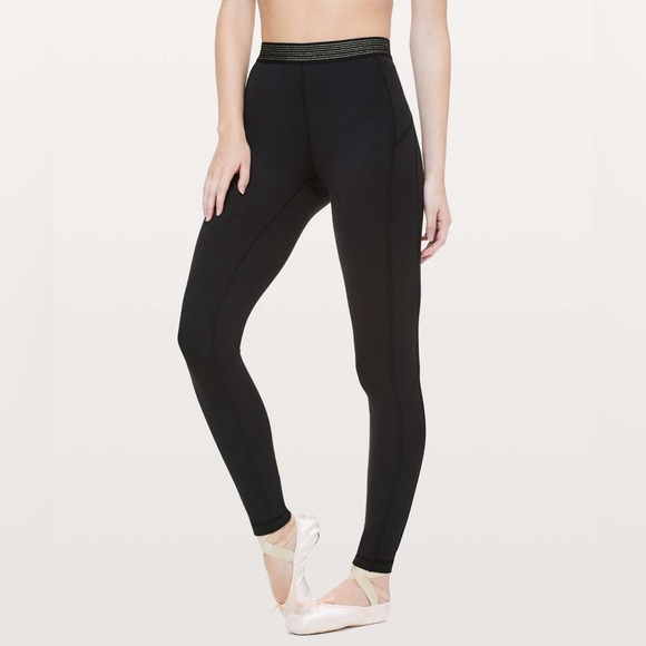 Lululemon✨Principal Dancer Golden Lining Tight *28"✨Black✨RARE LIKE NEW✨sz 6 - Picture 3 of 16